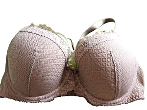 Sujetador de balcón TU Mocha con aros acolchado uniformemente con encaje superpuesto Reino Unido 34D - Imagen 1 de 3