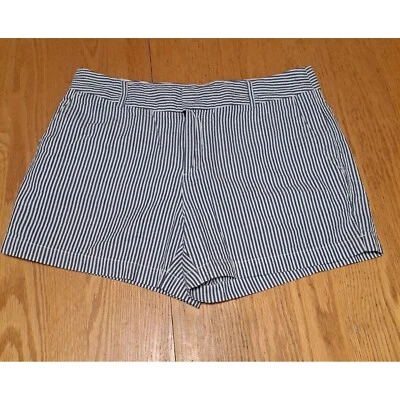 Mujer Cynthia Rowley Náutico Azul Marino Blanco Rayas Pantalones Cortos Talla 8 Foto 1 de 4