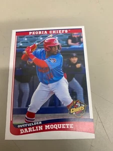 Darlin Moquete Card 2023 Peoria Chiefs Team Card IP Auto - Picture 1 of 1