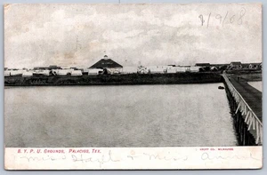 K41/ Palacios Texas Postkarte um 10 B.Y.P.U. Bodenzelte Baptist Church Union 92 - Bild 1 von 2