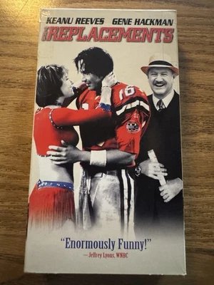 The Replacements (VHS, 2000) Keanu Reeves, Gene Hackman, Brooke Langton (VG+) Foto 1 de 4