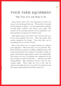 IH Your Farm Equipment Take Care of It and Make It Do Wartime Civilian Pamphlet - Picture 1 of 12