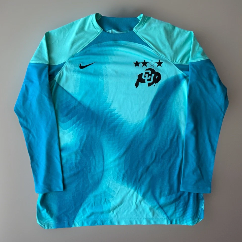 Colorado Buffaloes Goalkeeper Jersey Women's XL Teal NCAA Soccer Nike NWT - Image 1 of 4