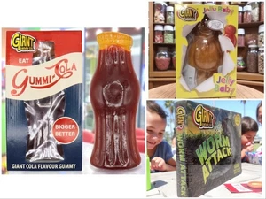 Riesen Neuheit Gummibonbons - Cola Flasche, Wurmgelee, Baby Spaß Leckereien - 800g - Bild 1 von 25