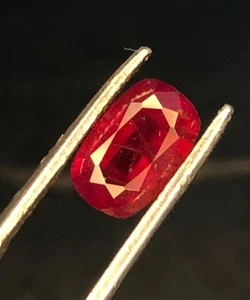 1.52CT Natural NO HEAT Pigeon Blood Ruby – Loose Ruby Gemstone - Vivid Red Ruby - Picture 1 of 6