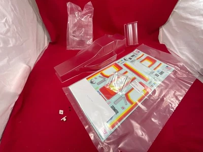 Team Associated RC10 GRAPHITE  EDITION clear BODY + WING DECALS window mask - Image 1 of 4