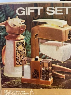 Vintage 1960s WHIRLEY Vaca Creamer Sal Pimenta Açúcar Dispensador MCM Cozinha NOS - Imagem 1 de 4