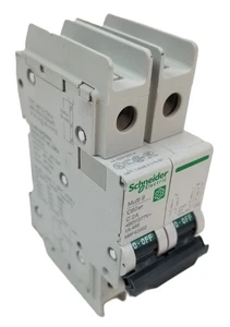 Schneider Electric M9F42202 Miniature Circuit Breaker 2-Pole 2A 240VAC NEW - Picture 1 of 8