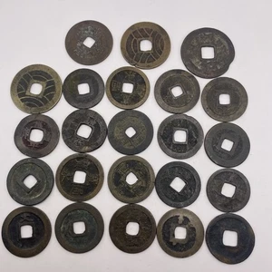 Asian China Japan Korea antique cash coins  Lot of 23 coins bronze mixed - Picture 1 of 10