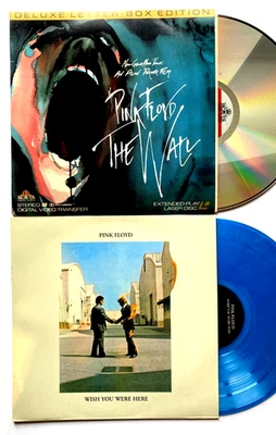 FRAME READY PINK FLOYD THE WALL LASERDISC + WISH YOU WERE HERE COLOR VINYL LP - image 1 of 4
