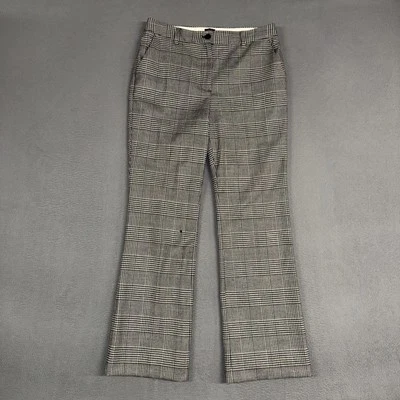 Talbots Pants Womens 6 Gray Glen Check Raleigh Bootcut Lined Wool Polyester - Image 1 of 4