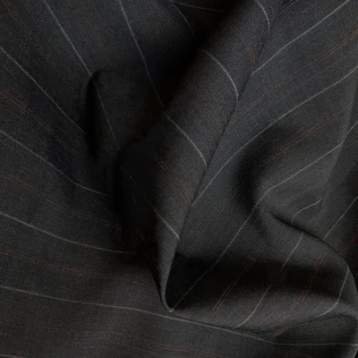 Tela de mohair y lana negra a rayas para niños 58" de ancho por yarda Foto 1 de 4