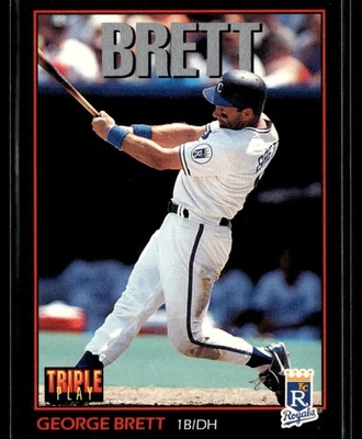 1993 Triple Play #214 George Brett Baseball Card 1003I - Image 1 of 2