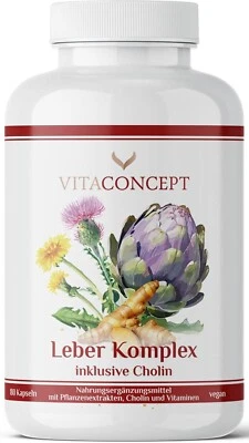 Leber Komplex I 180 Kapseln I mit Mariendistel, Artischocke, Curcuma & Löwenzahn - Bild 1 von 4