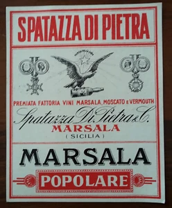 Vecchia etichetta Liquore Spatazza di Pietra Popolare Sicilia - Picture 1 of 1