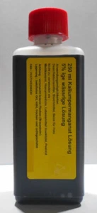 250ml Kaliumpermanganat Lösung 5 % - Desinfektionsmittel, Bleiche, Beize - Bild 1 von 3