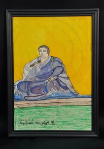 A former Japanese Movie actor Shoutaro Wakasugi’s SAMURAI ART "ブッダ "W 9" x H12" - Picture 1 of 10