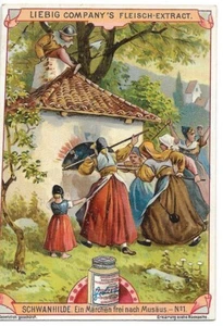 Märchen Schwanhilde (5) - Chromo Liebig - Handelskarte - Bild 1 von 2