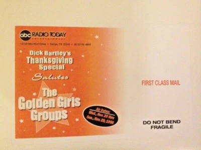 RADIO SHOW: DICK BARTLEYS THANKSGIVING GOLDEN GIRLS GROUPS SPECIAL 11/25/98 2 HR Foto 1 de 4