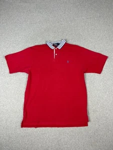 Vintage Polo Ralph Lauren Poloshirt Herren L Rot Kurzarm Grunge Made USA - Bild 1 von 8