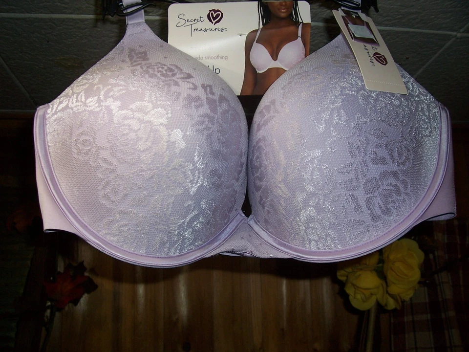 SECRET TREASURES SUJETADOR PUSH UP MUJER TALLA 36D DISEÑO FLORAL CON AROS NUEVO Foto 1 de 1