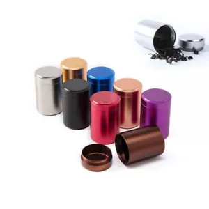Airtight Smell Proof Metal Herb Can Portable Travel Tea Stash Jar Container Tool - Picture 1 of 14