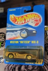👓Hot Wheels 1994 TARJETA AZUL #207🏁VECTOR "Avtech" WX-3 Metalflake Lavender⭐UH - Imagen 1 de 7