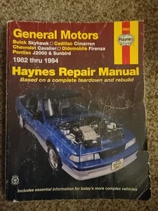 Repair Manual Haynes 38015 General Motors Skyhawk Cavalier Sunbird 1982-1994 - Picture 1 of 1
