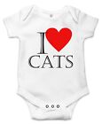 I Love Cats Best Shower Gift Cute Funny Infant Message Baby One Piece Bodysuit