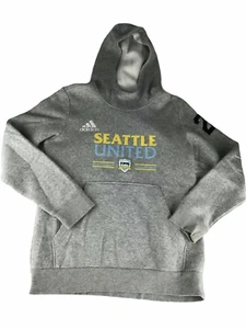 Adidas Sweatshirt, Gray, Seattle United Soccer Club Team Large Cozy Fleece Lined - Picture 1 of 7