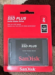 SanDisk Plus 2TB (2000GB) SSD 2.5 Inch 7mm, SATA 3.0 (6Gb/s), 545MB/s R, 450MB/s - Picture 1 of 2