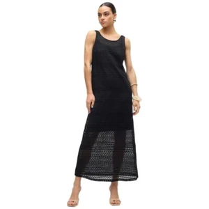 Vero Moda Vestido Largo Negro De Encaje Art. HONEY LACE 10309293 - Imagen 1 de 6