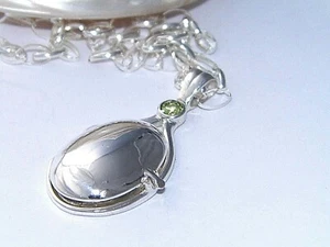 NEW 925Sterling Silver4mm NaturalGreen Peridot Locket H2O Just Add Water  - Picture 1 of 12