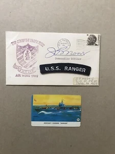 US 1960s Naval Cover +USS Ranger +Signed + USS Ranger Badge Cachet +Unique? - Picture 1 of 2
