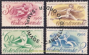 EBS Czechoslovakia 1966 - European Figure Skating Championship - 1592-1595 - CTO - Picture 1 of 5