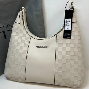 Nuevo con etiquetas Bolso de Hombro Tahari Delta Hobo Hueso Marfil Off White 14" - Imagen 1 de 8