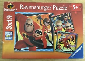 Ravensburger Puzzle “Incredibles2” 3-49pce puzzles  ***EUC***