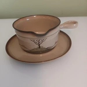 Denby Savoy - Barco de salsa / salsa con plato - Gres fino artesanal - Imagen 1 de 10