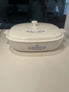 Corning Ware blaue Kornblume Pyroceram 10" Kasserolle Backform mit Deckel 1960-61 - Bild 1 von 10