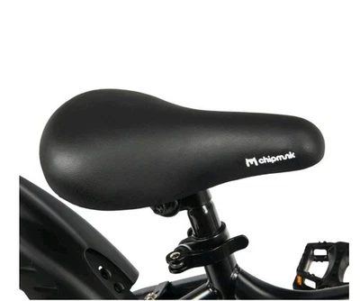 Assento de bicicleta Chipmunk couro preto genuíno feito em sela - Imagem 1 de 4