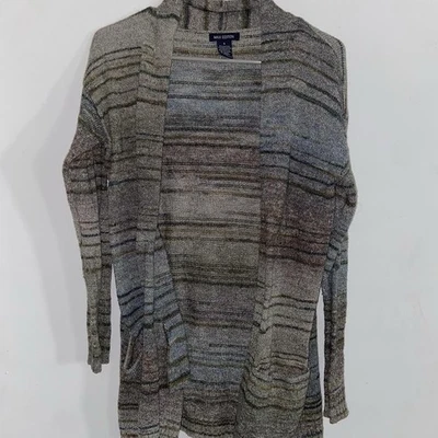 Cárdigan ajustado mezcla carbón para mujer manga larga plegado frontal invierno talla S Foto 1 de 4