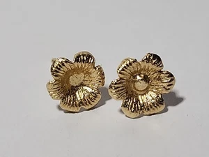 Pendientes flor oro amarillo 14k - Imagen 1 de 14