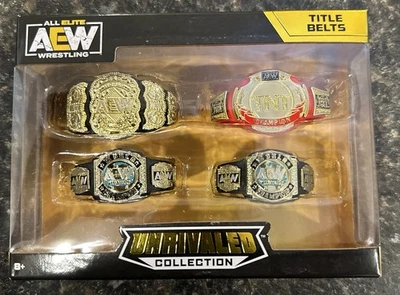 Paquete de 4 cinturones de título de campeonato AEW inigualables Jazwares Foto 1 de 2