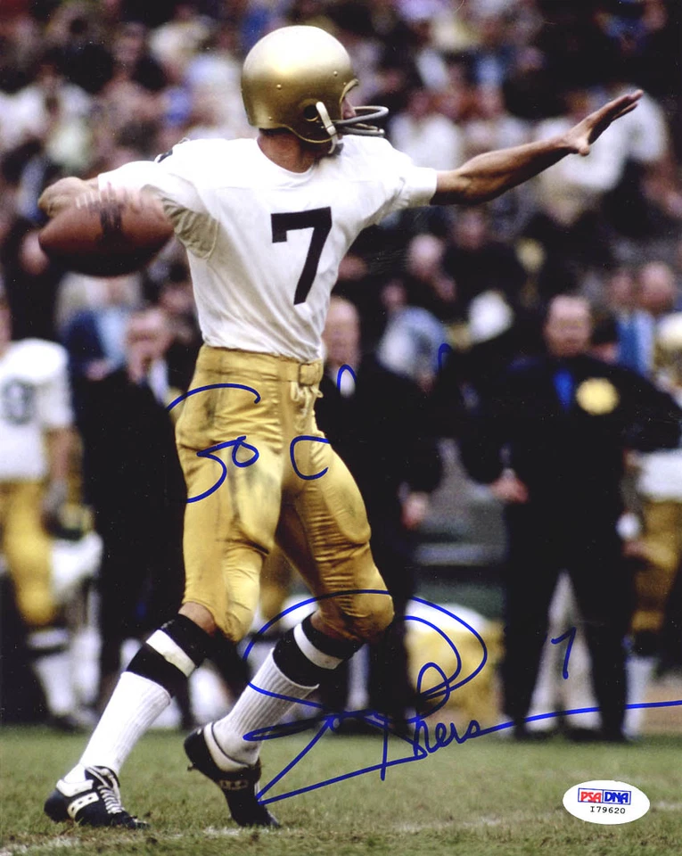 Joe Theismann SIGNED 8x10 Photo Notre Dame Fighting Irish PSA/DNA AUTOGRAPHED - Image 1 of 1