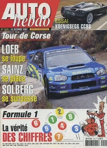 AUTO HEBDO n°1415 22/10/2003 KOENIGSEGG CC8 TOUR DE CORSE - Bild 1 von 1