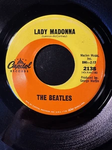 The Beatles Lady Madonna The Inner Light '68 Capitol West Coast 45 NM- - Picture 1 of 2