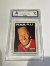 1972 A&BC CHEWING GUM BOBBY CHARLTON MANCHESTER UNITED NO.104 GRADED
