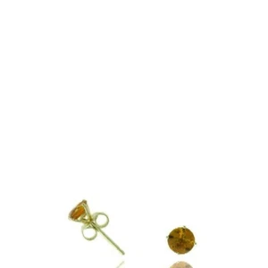 14K Yellow Gold Natural Citrine Round 1.10ctw Stud Earrings for Women - Picture 1 of 1