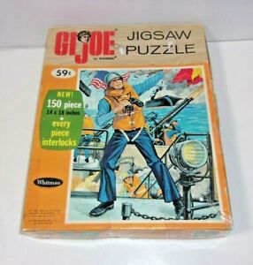 Vintage 1965 Whitman Hasbro GI Joe 150 Piece Jigsaw Puzzle Machine Gunner 4647 
