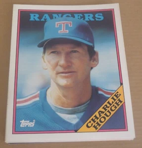 CHARLIE HOUGH Topps TEXAS RANGERS Baseball 1988 Duotang FOLDER Paper Pocket - Picture 1 of 4